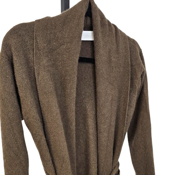 Restoration Hardware 100% Cashmere Long Robe Brown Size Medium - Picture 7 of 10